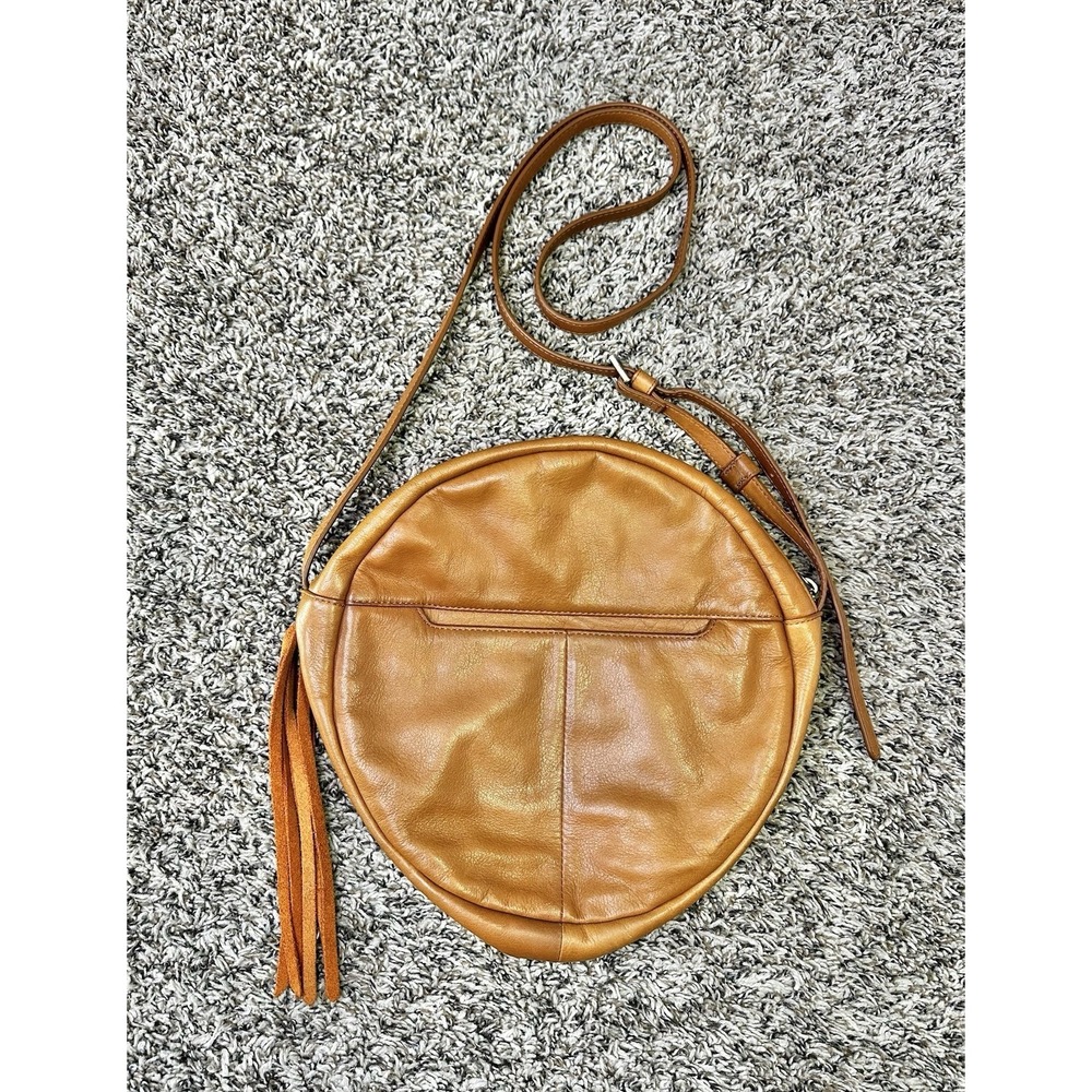 Hobo International Circle Round Canteen Crossbody Bag BOHO Fringe Tassel
